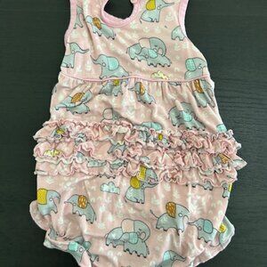 Little Sleepies - Pink Elephant Snuggles Bubble Romper